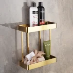 استند وسط حمام دو طبقه ضخیم برند اسمارت رنگ طلایی