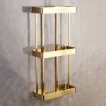 استند وسط حمام سه طبقه ضخیم برند اسمارت رنگ طلایی - Image 2