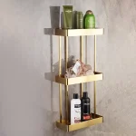 استند وسط حمام سه طبقه ضخیم برند اسمارت رنگ طلایی