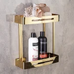 استند وسط حمام دو طبقه ضخیم برند اسمارت رنگ طلایی