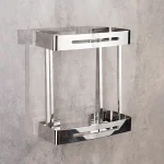 استند وسط حمام دو طبقه ضخیم برند اسمارت رنگ استیل براق - Image 2