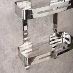 استند وسط حمام سه طبقه ضخیم برند اسمارت رنگ استیل براق - Image 2