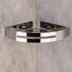 استند کنج حمام تک طبقه ضخیم برند اسمارت رنگ استیل براق - Image 2