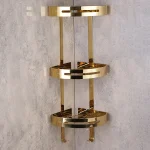 استند کنج حمام سه طبقه ضخیم برند اسمارت رنگ طلایی - Image 2