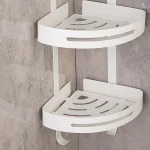 استند کنج حمام سه طبقه ضخیم برند اسمارت رنگ سفید - Image 3