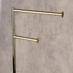 استند ایستاده دوبل پایه مستطیل رنگ طلایی - Image 3
