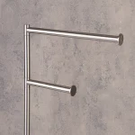 استند ایستاده دوبل پایه مستطیل رنگ استیل مات - Image 2