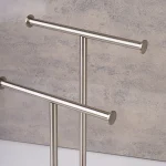 استند رومیزی دوبل پایه گرد رنگ استیل مات - Image 2