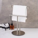 استند رومیزی دوبل پایه گرد رنگ استیل مات - Image 3