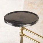 استند ایستاده ی صفحه دار دوبل با جای دستمال توالت رنگ طلایی براق - Image 3