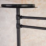 استند ایستاده ی صفحه دار دوبل با جای دستمال توالت رنگ مشکی - Image 4