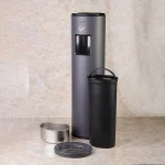 سطل زباله ی زیرسیگاری دار ایستاده ی برند اسمارت رنگ طوسی مات - Image 6