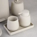 ست سرویس بهداشتی 6 پارچه ی وارداتی برند اسمارت مدل آلوین رنگ وانیل بژ - Image 4
