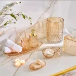 سرویس کریستالی رنگ عسلی وارداتی