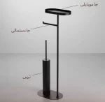 استند ایستاده دستمال برس و جاموبایلی رنگ استیل براق کد WT-836 - Image 5