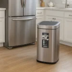 سطل زباله ی  برند اکو EKO چشمی هوشمند 21 لیتری  رنگ استیل کد : 9252