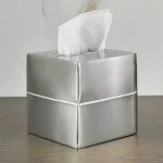 جای دستمال باکسی رومیزی وارداتی رنگ استیل