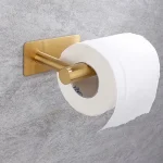 جای دستمال توالت چسبی پایه فلت رنگ طلایی - Image 3