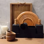 جای مایع اسکاچ آشپزخانه دوقلو طرح زاراهوم رنگ مشکی چوب