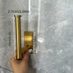 جای دستمال توالت چسبی پایه فلت رنگ طلایی - Image 6