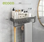 شلف تک طبقه آلومینیوم دیواری چسبی 40cm نوک مدادی ecoco