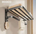 رخت آویز دوطبقه تاشو آلومینیوم چسبی نوک مدادی e25045