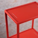 استند ایستاده سه طبقه تمام استیل رنگ قرمز - Image 4