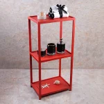 استند ایستاده سه طبقه تمام استیل رنگ قرمز - Image 5