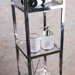استند چهار طبقه رنگ کروم با کفه ی مربع - Image 5