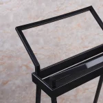 استند ایستاده با سینی و جای حوله طرح V رنگ مشکی - Image 3