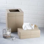 ست سه پارچه ی چرمی رنگ کرم - Image 4