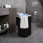 سبد رخت چرک تک مخزنه ی حجم 60 لیتر رنگ مشکی - Image 2