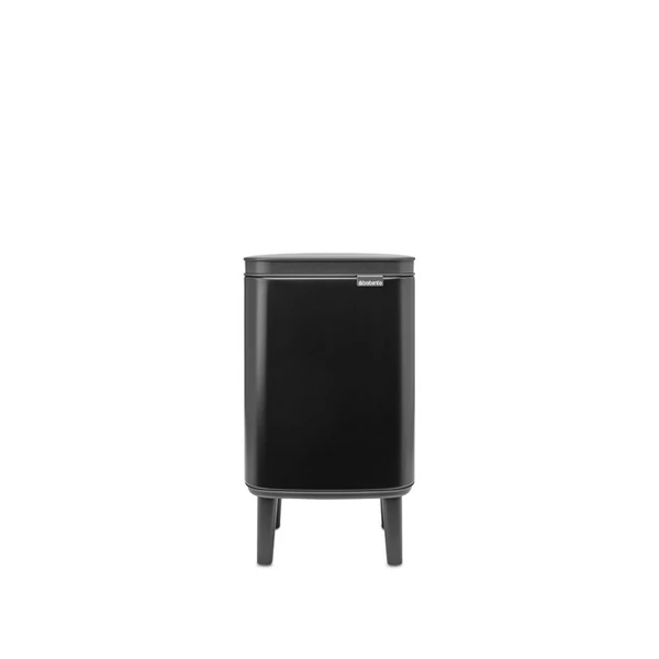 سایت 14 سطل زباله پایه دار بلند 4 لیتر مشکی مات برابانتیا BR 227028 - Image 1