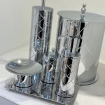 ست سرویس بهداشتی 6 پارچه ی برنجی با تراش CNC - Image 3