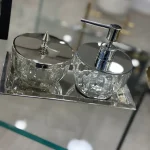 نیم ست سه پارچه ی کریستال و برنج هندی - Image 2