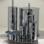 ست سرویس بهداشتی 6 پارچه ی برنجی با تراش CNC - Image 4