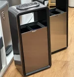 سطل زباله ی زیر سیگاری دار برند اسمارت رنگ استیل - Image 3