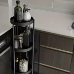 استند چهار طبقه گرد استیل رنگ مشکی - Image 3