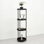 استند چهار طبقه گرد استیل رنگ مشکی - Image 4