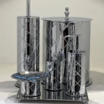 ست سرویس بهداشتی 6 پارچه ی برنجی با تراش CNC