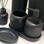 ست سرویس بهداشتی 7 پارچه رنگ مشکی کد 1135 - Image 3