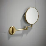 آینه اصلاح دیواری رنگ طلایی - Image 4