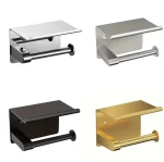 جای دستمال توالت استنددار دیواری رنگ استیل مات کد 63011-BN - Image 4