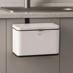 سطل کابینتی آشپزخانه حجم 3 لیتر رنگ سفید برند اسمارت کد 6601