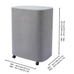 سبد رخت چرک دو مخزنه چرخدار حجم 50 لیتر کد 70498W-50L - Image 9