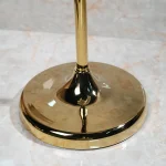 استند ایستاده دوبل با جای دستمال توالت و حوله گرد با کفه ی سنگ سفید رنگ طلایی - Image 3