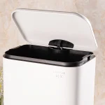 سطل زباله ی حجم 30 لیتر پدالی وارداتی رنگ سفید - Image 6
