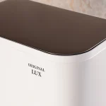 سطل زباله ی حجم 30 لیتر پدالی وارداتی رنگ سفید با درب استیل - Image 2