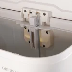 سطل زباله ی حجم 30 لیتر پدالی وارداتی رنگ سفید با درب استیل - Image 7