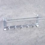 رخت آویز آلمینیومی 50 سانتی نصبی رنگ استیل